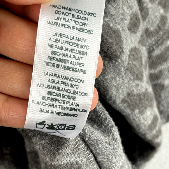 Sundry Cardigan Womens Large Large Leopard Print Open Front Cozy Soft Relaxed - Picture 7 of 15